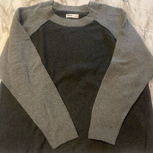 Sonoma Women's Two-Tone Gray Crewneck Sweater